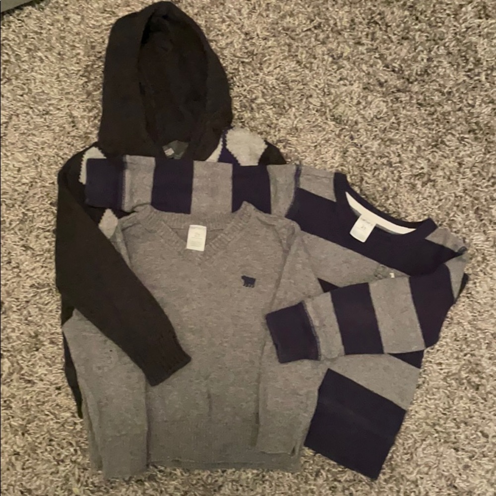Three 2T Sweaters: 2 Carters and 1 Kenneth Cole